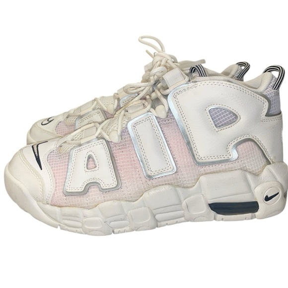 Nike Air More Uptempo White Sneakers - Picture 3 of 7